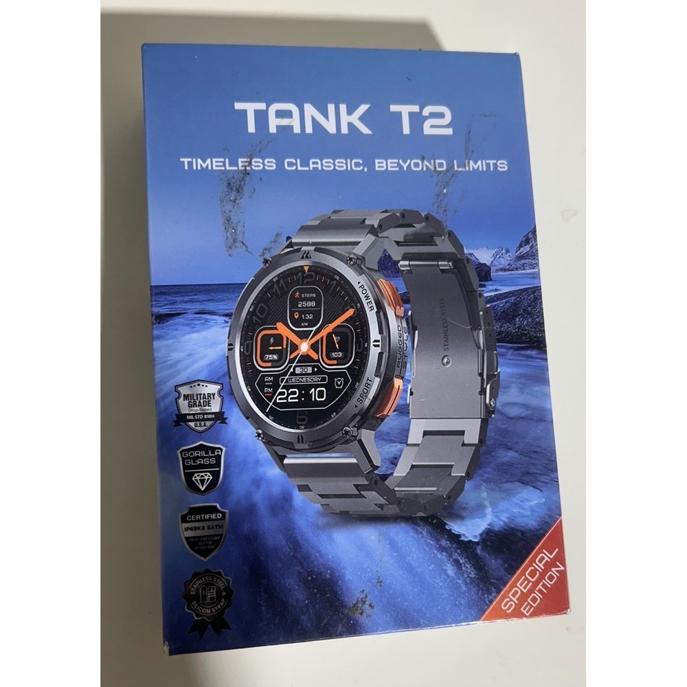 KOSPET TANK T2 Smartwatch MIL STD 810H Certified 410mAh Gorilla Glass